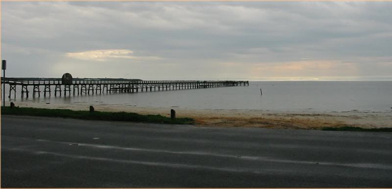 The beach along the Mississippi Sound in Bay St. Louis, Mississippi