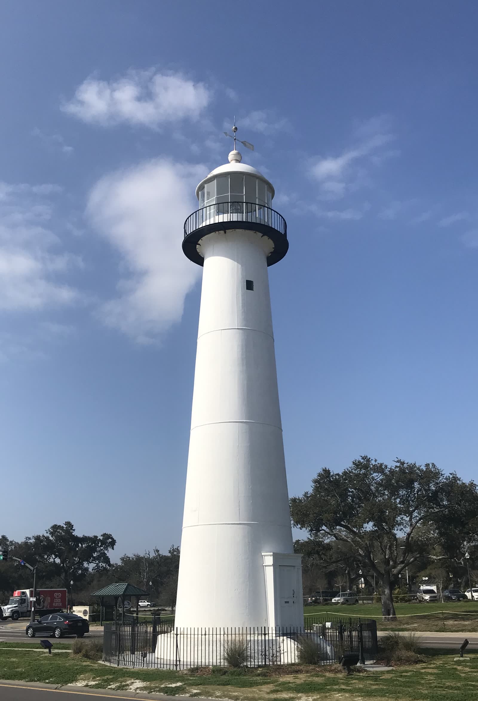The Biloxi Lighthouse on U.S. Highway 90 along the Mississippi Sound