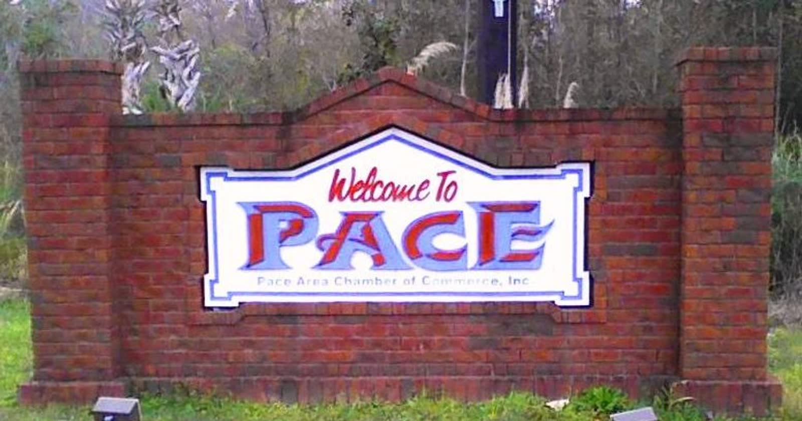 Welcome to Pace, Florida roadside sign