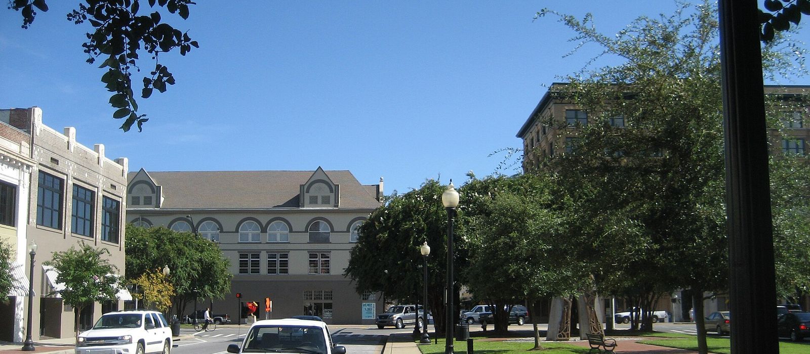 Historic buildings along Palafox Street in downtown Pensacola, Florida