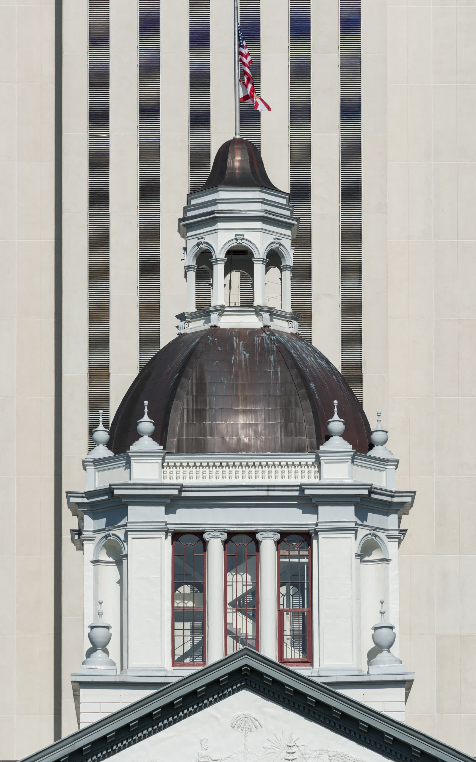 The dome of the Old Florida State Capitol building in downtown Tallahassee